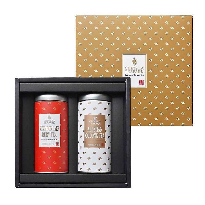 Taiwanese Premium Tea Set - Sunmoonlake Ruby Tea + Alishan Oolong Tea - Tea - Other Materials Gold