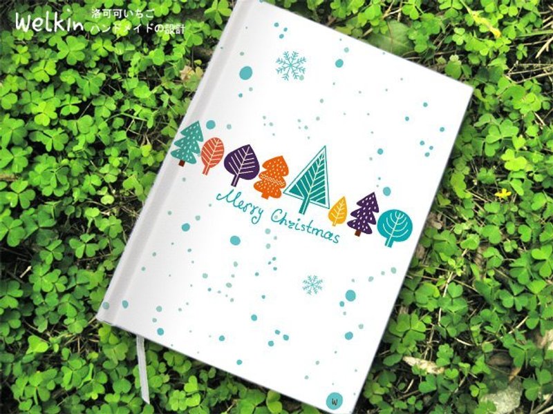 ☆° 洛可可草莓 WELKIN手創 °幸福耶誕手工書-雪花飄飄耶誕樹款 - 筆記本/手帳 - 紙 藍色