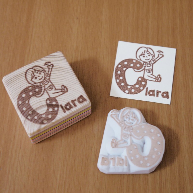 Hand-carved rubber stamp-Q person&#39;s name stamp-exclusive custom