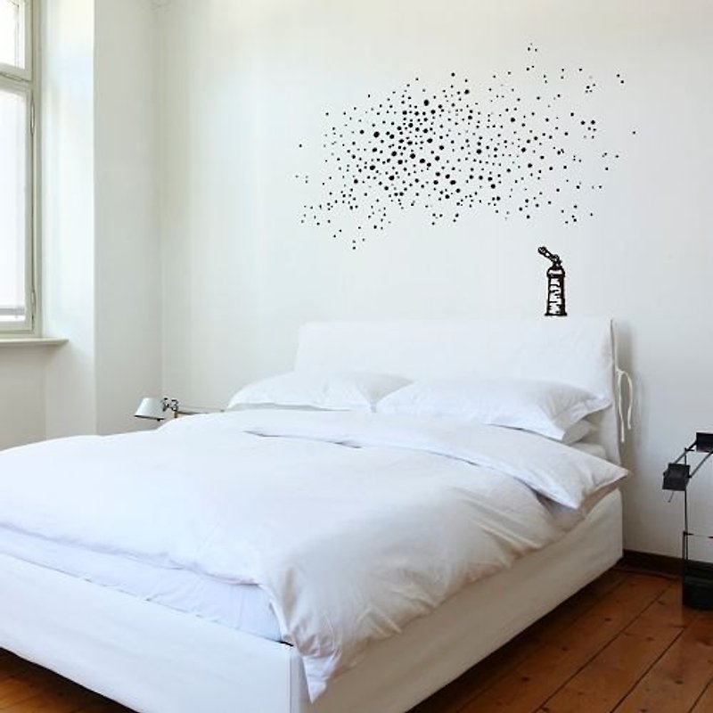 Smart Design Creative Seamless Wall Sticker-Stars 8 colors available - Wall Décor - Other Materials Black