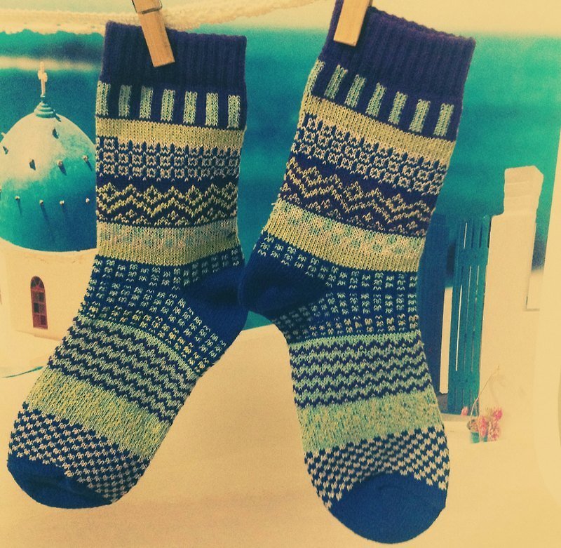 【 曬襪 】波西米亞 民族風 襪子 厚款 禮物 - Socks - Other Materials Multicolor