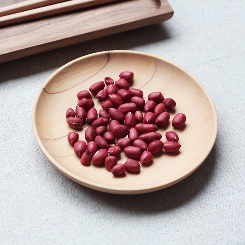 Moment of wood are - Xi Kobo - circular wood disk, Japanese-style tea plate, bread plate, dessert plate (beech, walnut, cherry) - Small - จานเล็ก - ไม้ สีเทา