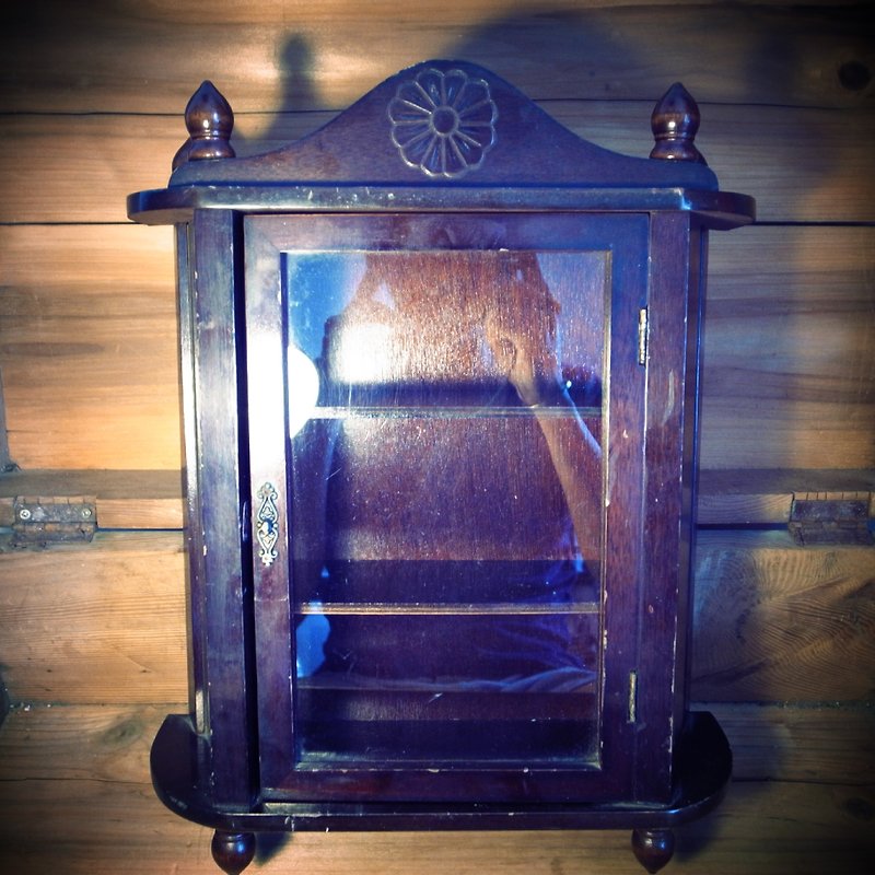[ 老骨頭 ] 單一特價 早期 木製 古董 三面式 珠寶櫃 梯型 壁面櫃 復古 VINTAGE 古董 老品 - 擺飾/家飾品 - 木頭 咖啡色