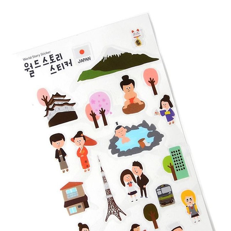 出清特賣-世界地標旅遊貼紙-03 日本,JSD79251 - 貼紙 - 塑膠 多色