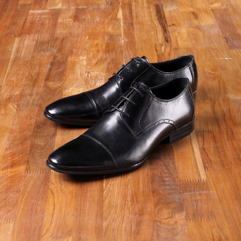 Vanger エレガントで美しい ‧ エレガントなミニマリストのメンズ革靴 Va90ブラック - オックスフォード靴 メンズ - 革 ブラック
