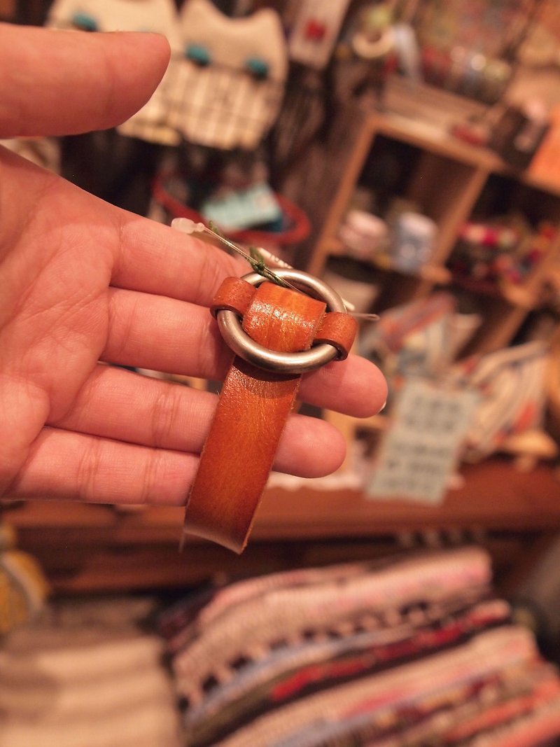 Japaindia 經典皮革扣環設計手環 BJB1509015 - 手鍊/手環 - 真皮 橘色