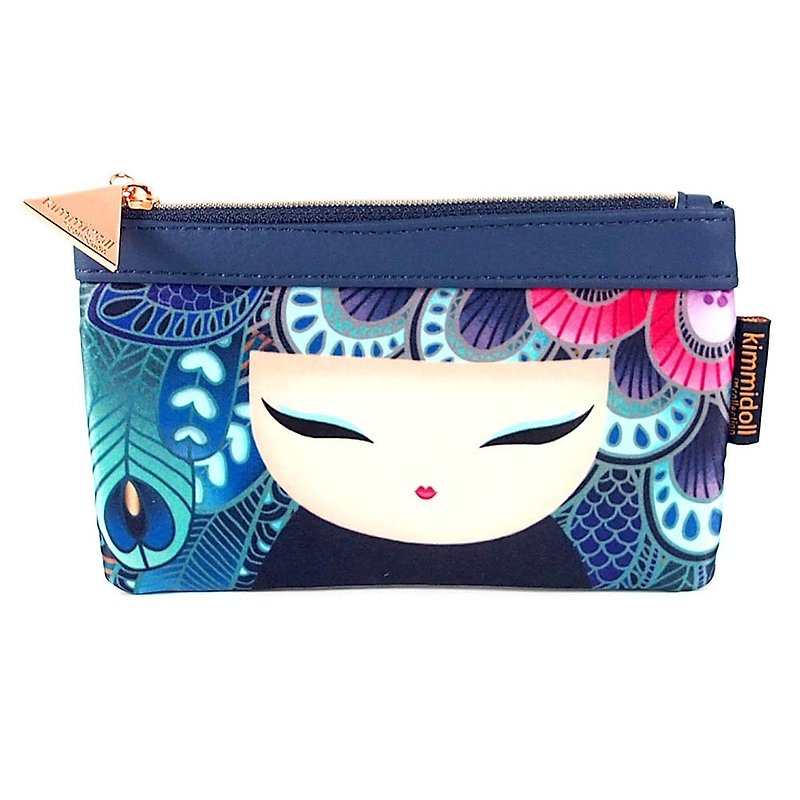 Coin purse-Fumi noble and dignified [Kimmidoll coin purse] - Coin Purses - Other Materials Blue