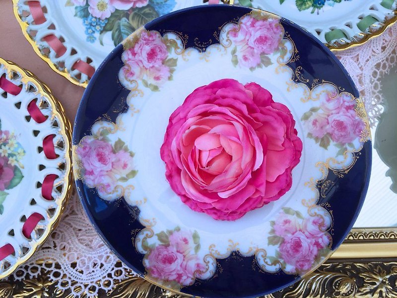 ♥ ♥ Annie crazy Antiquities German porcelains Rosenthal Rosenthal 1930 antique cake pan, dessert plate, fruit plate, porcelain plate - Small Plates & Saucers - Other Materials Blue