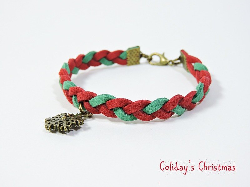 Love の winter (snow) hand-woven bracelets - สร้อยข้อมือ - วัสดุอื่นๆ สีแดง