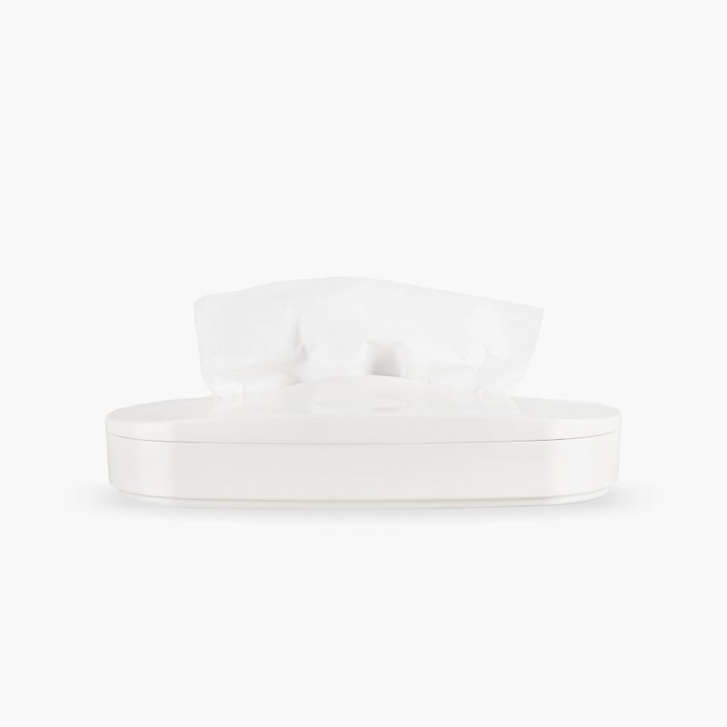 Flexible Tissue Box_Vanilla White - Tissue Boxes - Plastic White