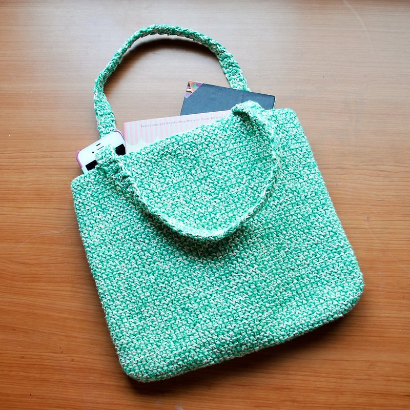 太い緑のシンプルな小型パッケージ - トート・ハンドバッグ - その他の素材 多色