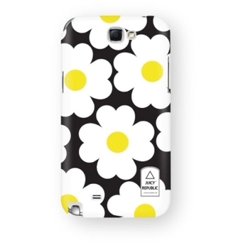 Girl home :: Juicy Republic x samsung note2 phone shell - black flower - เคส/ซองมือถือ - พลาสติก สีเหลือง