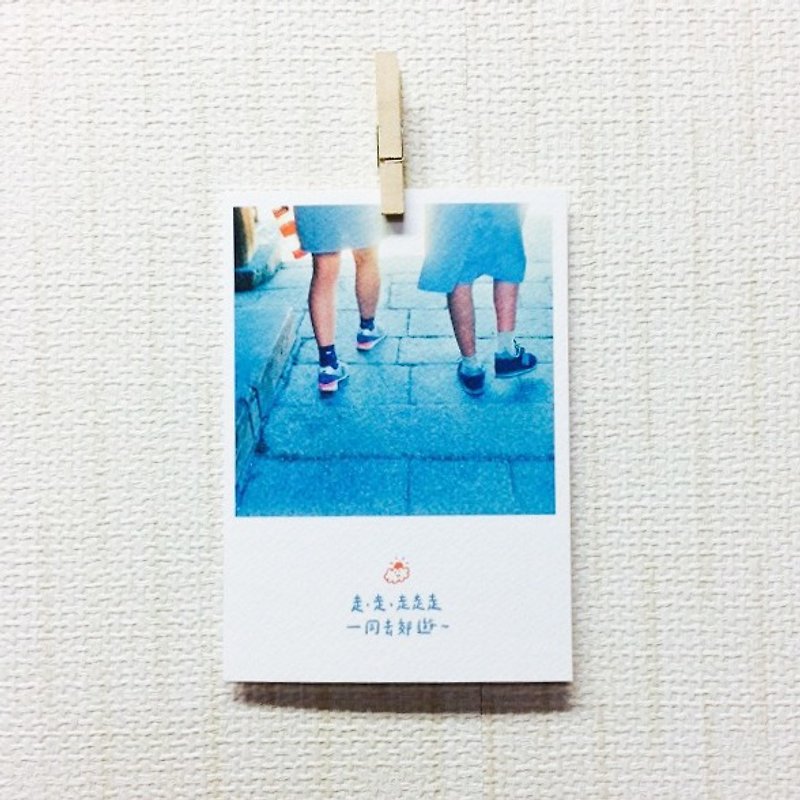 Let's go out together/Magai s postcard - Cards & Postcards - Paper Blue
