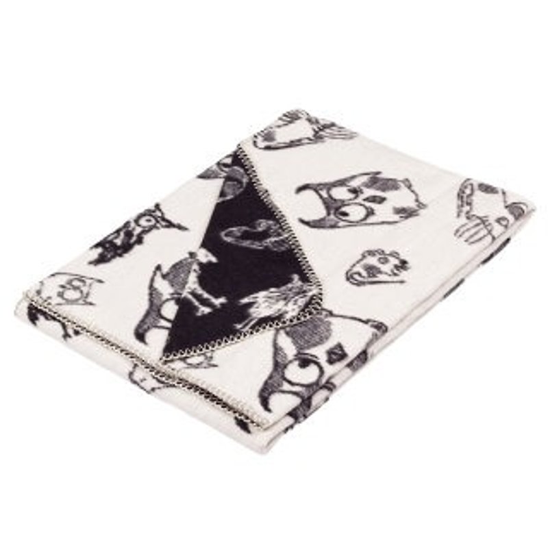 Fabulous Goose Super Soft Brushed Cotton Blanket Organic Cotton Series-Owl (Black) - Bedding - Cotton & Hemp Black