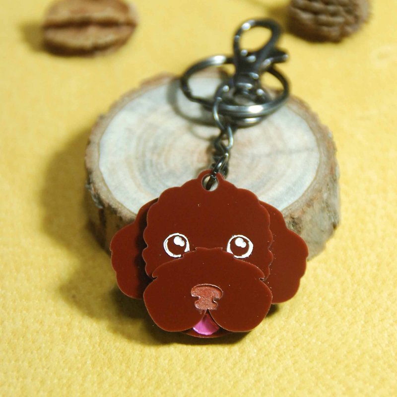 Mao child by side key ring/red VIP - Keychains - Acrylic Brown