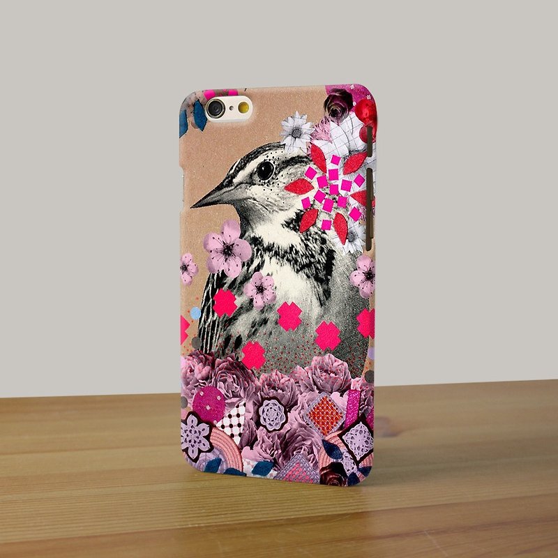 vintage bird flower 3D Full Wrap Phone Case, available for  iPhone 7, iPhone 7 Plus, iPhone 6s, iPhone 6s Plus, iPhone 5/5s, iPhone 5c, iPhone 4/4s, Samsung Galaxy S7, S7 Edge, S6 Edge Plus, S6, S6 Edge, S5 S4 S3  Samsung Galaxy Note 5, Note 4, Note 3,  No - Phone Cases - Plastic 