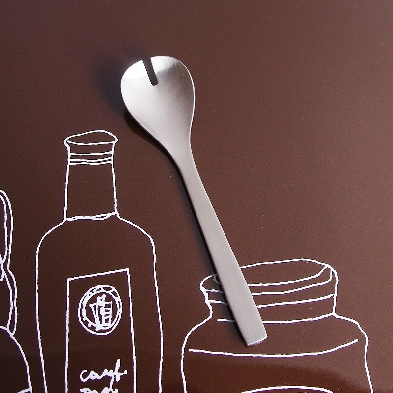 [Japan Shinko] Japanese designer series-nendo Sato smile dimple-snack spoon - Cutlery & Flatware - Stainless Steel Silver