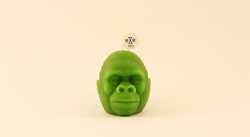 綠色猩猩造型蠟燭 gorilla - Candles & Candle Holders - Wax Green