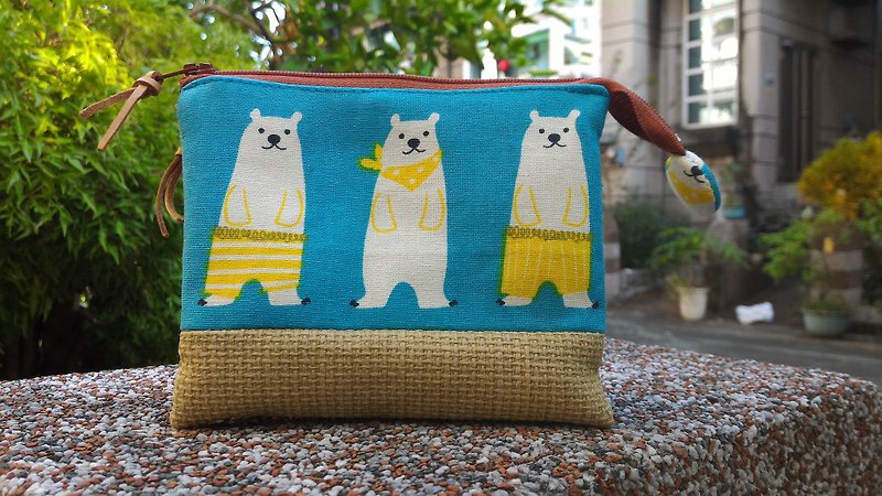 Three Bears five pack - Mom Mother's Day gift practical packet - Coin Purses - Cotton & Hemp 