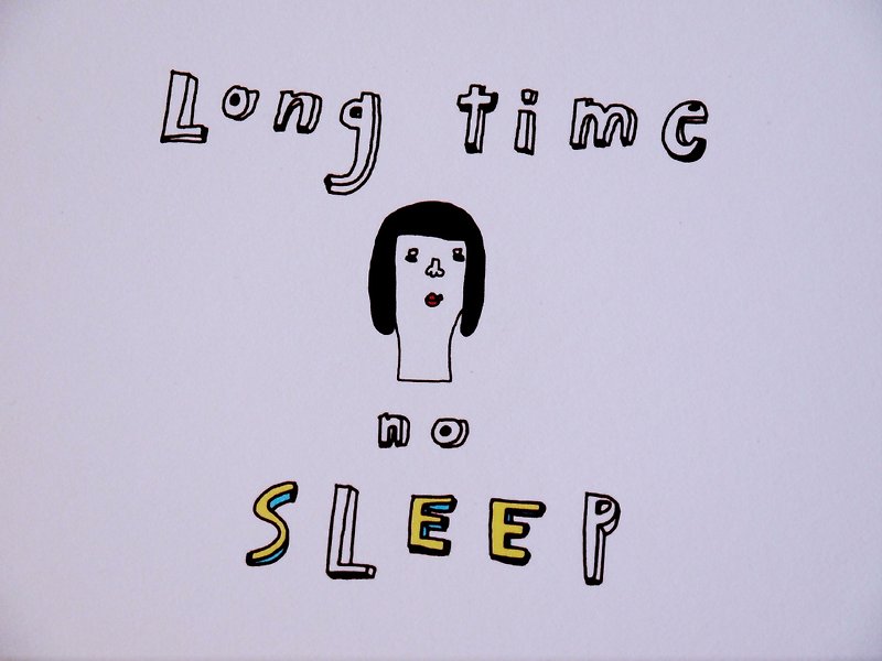 ✿Macaron TOE✿ Long Time No Sleep /Postcard - Cards & Postcards - Paper White