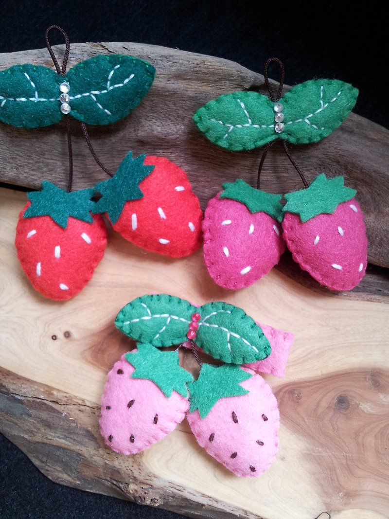 Sweet raspberry hair accessories / charm / pin - Stuffed Dolls & Figurines - Other Materials 