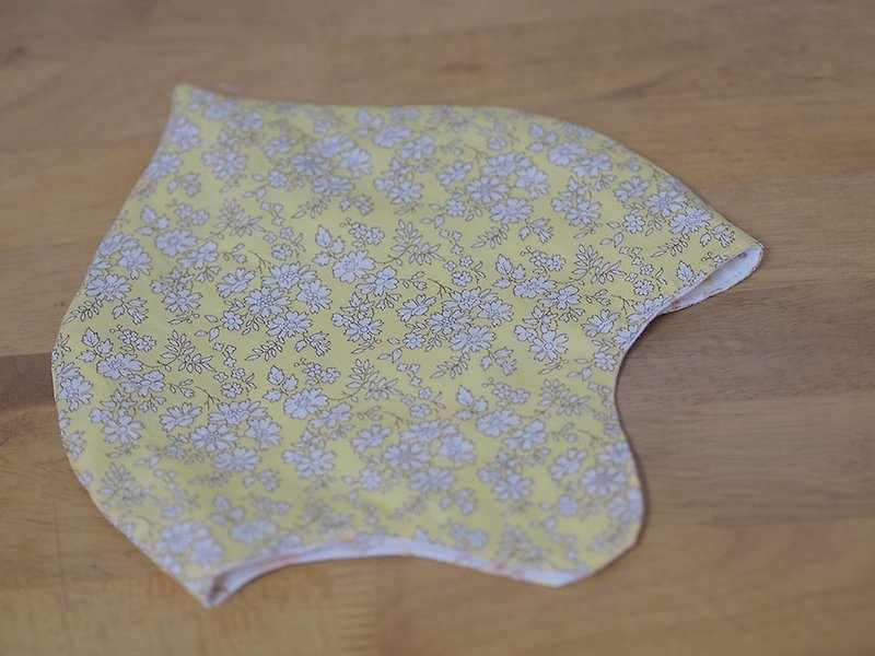 英國黃碎花．嬰兒帽 - 圍兜/口水巾 - 其他材質 黃色