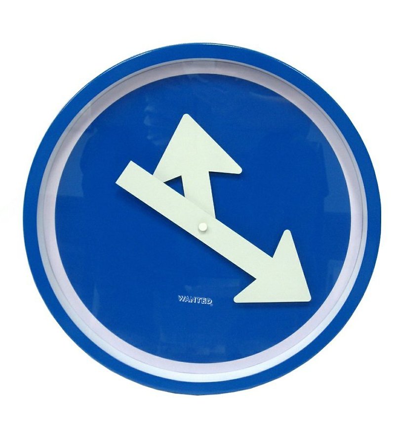 WANTED, Whichway wall Clock, Netherlands WANTED Whichway clock - นาฬิกา - พลาสติก สีน้ำเงิน