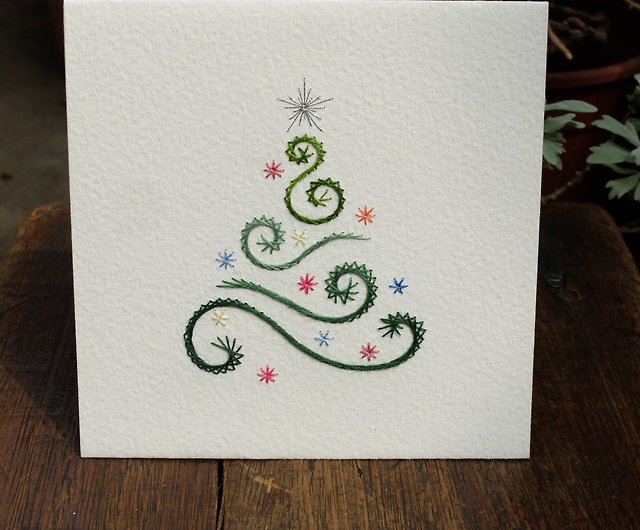 【紙刺繍カード】クリスマス・年賀状