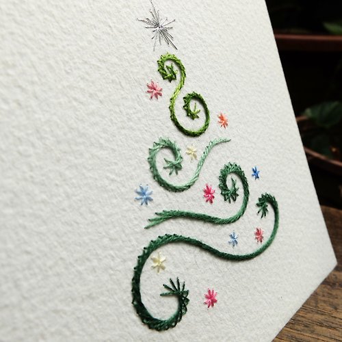 【紙刺繍カード】クリスマス・年賀状 - ショップ e-c-sozo カード