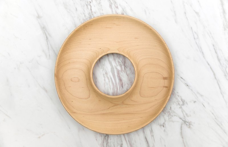 高橋工藝 楓木點心盤   KAKUDO Bagel Plate Maple - 小碟/醬油碟 - 木頭 咖啡色