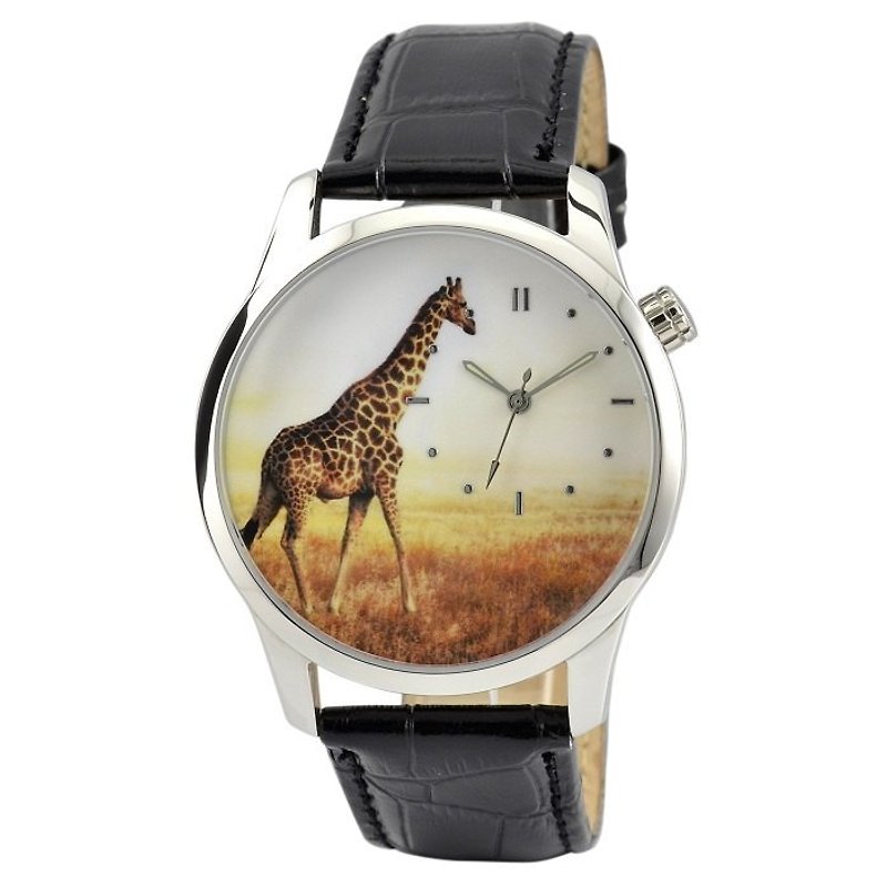 Giraffe Watch (grassland) - นาฬิกาผู้หญิง - โลหะ สีทอง