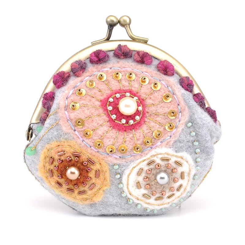 Cute purse (10) - กระเป๋าเครื่องสำอาง - ขนแกะ สีเทา