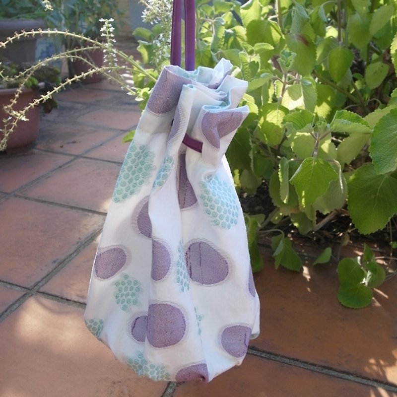 [Limited] Great Bubble Bubble Show cylindrical bag - Green Purple - Handbags & Totes - Other Materials Multicolor