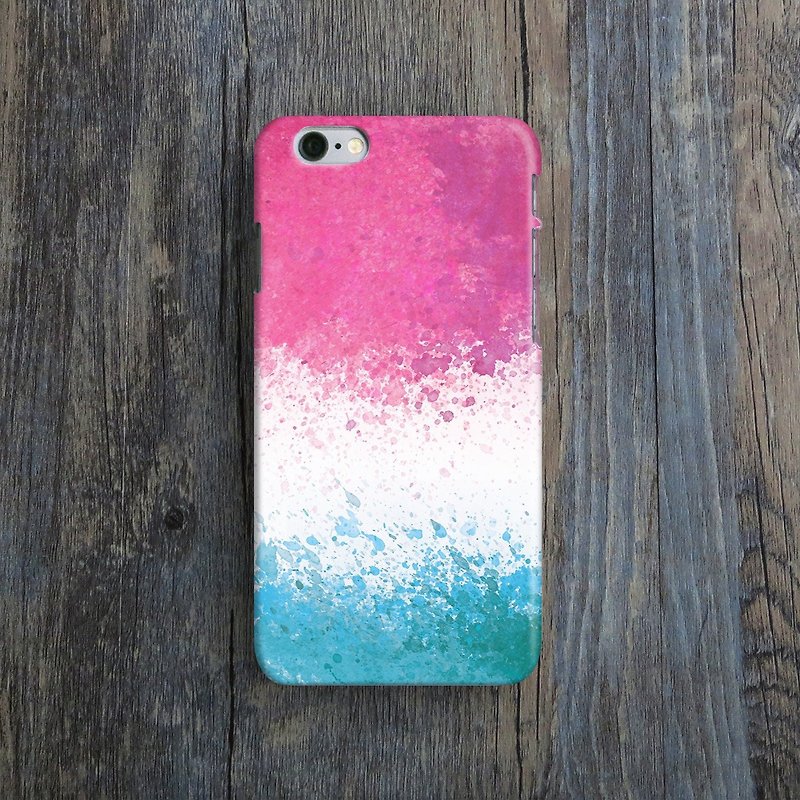 OneLittleForest - 原創手機保護殼- iPhone 7, iPhone 6 , iPhone SE- 三色潑墨 - 手機殼/手機套 - 塑膠 粉紅色