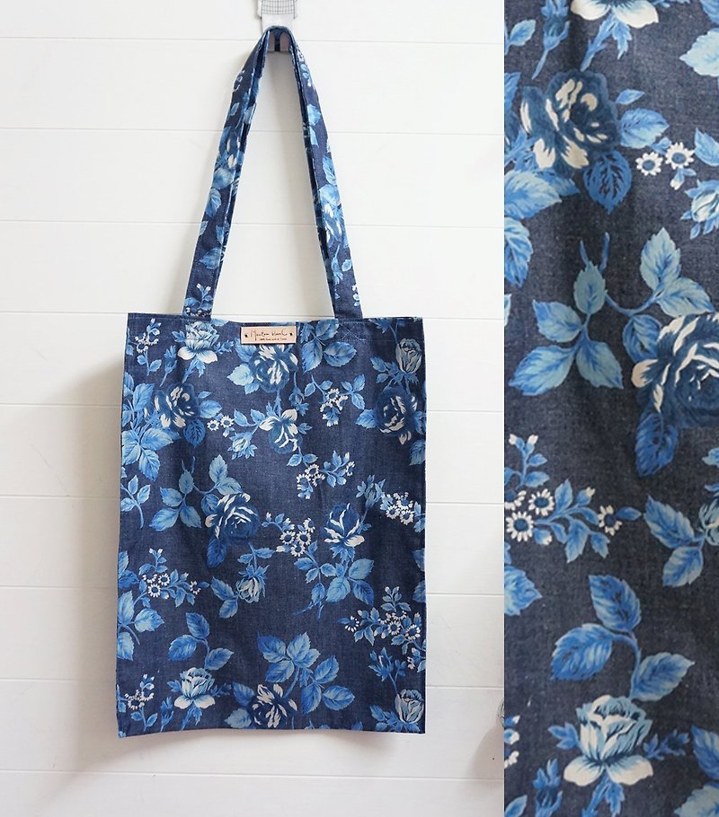 ☚ 文青系 _ 比例拉長包 _ 丹寧花海 ☛ - Messenger Bags & Sling Bags - Other Materials Blue