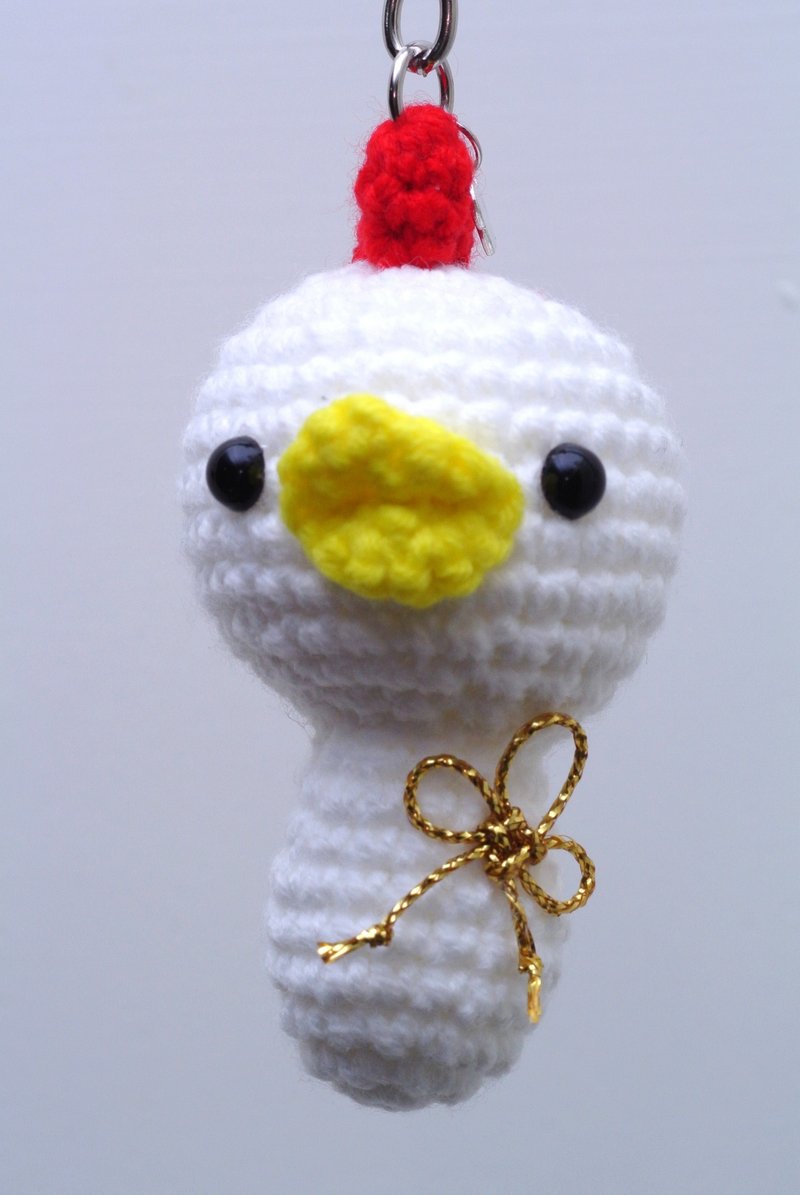 【Knitting】Chinese Zodiac Series-Chicken Xiangfu - ที่ห้อยกุญแจ - วัสดุอื่นๆ ขาว