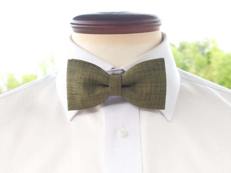 TATAN sum tone changes weave a bow tie (green) - เนคไท/ที่หนีบเนคไท - วัสดุอื่นๆ สีเขียว
