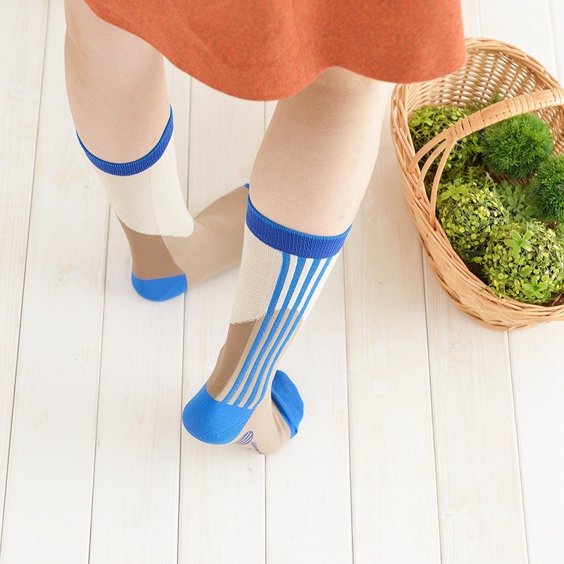 Higamuko socks（東向島珈琲店とのコラボレーションソックス） - 襪子 - 棉．麻 藍色