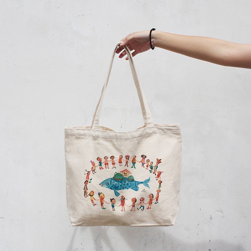 Xiaocun画家│ユニフォーム│水平キャンバス袋 - ショルダーバッグ - その他の素材 