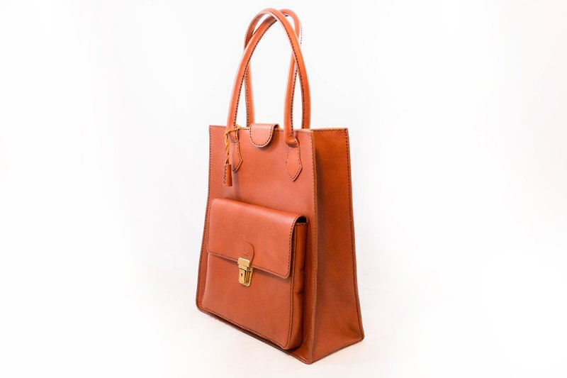 Payton Bag - Burnt Orange - Messenger Bags & Sling Bags - Genuine Leather Orange