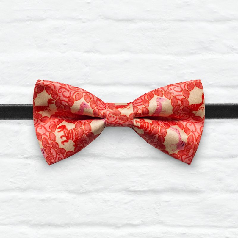 Style 0018  Bowtie - Modern Boys Bowtie, Toddler Bowtie Toddler Bow tie, Groomsmen bow tie, Pre Tied and Adjustable Novioshk - Chokers - Other Materials Red