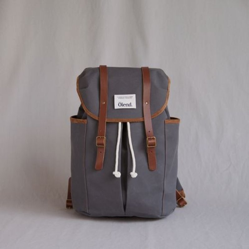 |100% handmade in Spain| Ölend Sienna Fabric| Leather |Laptop bag (Grey) - กระเป๋าแล็ปท็อป - วัสดุอื่นๆ สีเทา