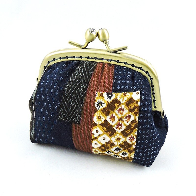 コラージュエアバッグ財布ゴールド - 小銭入れ - その他の素材 ブルー