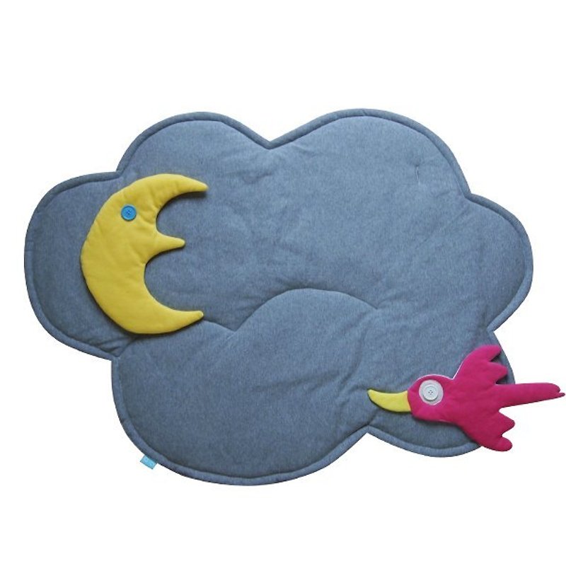 It’s Time To Sleep cloud blanket_bird moon - Bedding - Cotton & Hemp Gray
