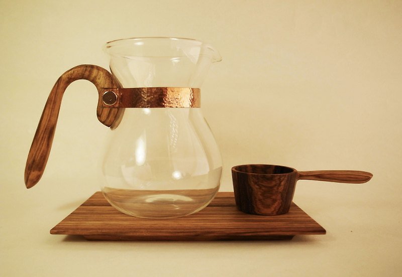 露 La Rosee木質手感咖啡壺組/經典收藏版/斑馬木組/預購款 - 咖啡壺/咖啡周邊 - 木頭 咖啡色