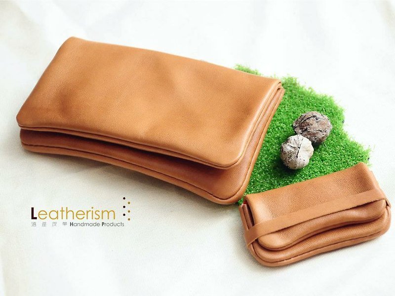 柔綿綿的手縫羊皮長銀包/皮夾 by Leatherism Handmade Products - 財布 - 革 