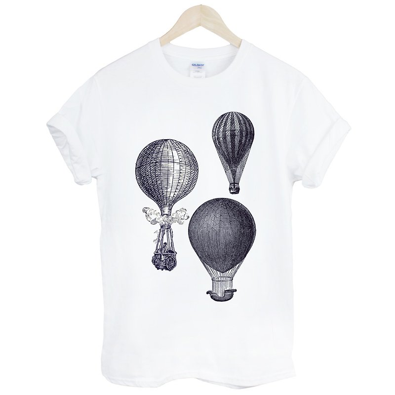 Hot Air Balloon短袖T恤-2色 熱氣球 文青 藝術 設計 時髦 文字 時尚 飛行 旅行 簡單 - 男 T 恤 - 其他材質 多色