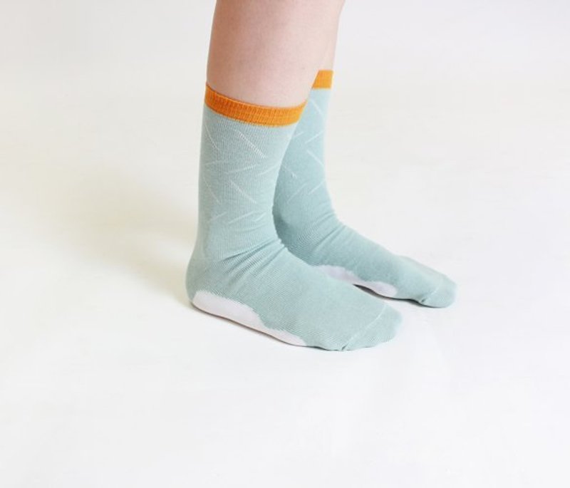Snow in 3/4 socks - ถุงเท้า - วัสดุอื่นๆ สีน้ำเงิน