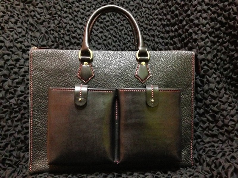 Business bag briefcase handbag order - Briefcases & Doctor Bags - Genuine Leather Black