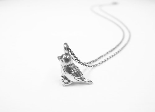 二毛銀（Nimou Jewelry） 二毛銀【動物系列─小麻雀-項鍊】銀 or 18K金 or 玫瑰金